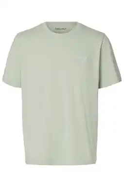 Wehkamp Selected regular T-shirt groen aanbieding