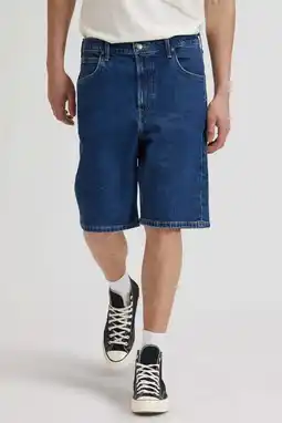 Wehkamp Lee short dark blue denim aanbieding