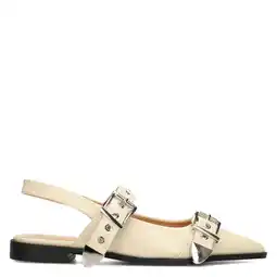 Wehkamp POSH by Poelman Julie lak slingback loafers ecru aanbieding