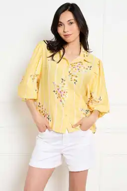 Wehkamp LOLALIZA gestreepte blouse geel aanbieding
