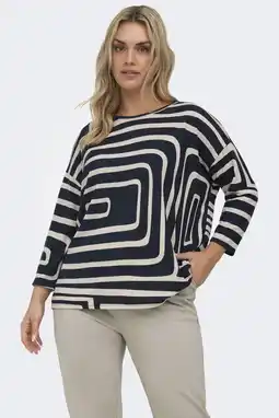 Wehkamp ONLY CARMAKOMA top met zebraprint aanbieding