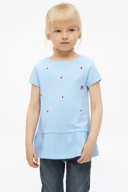 Wehkamp s.Oliver gebloemd T-shirt lichtblauw aanbieding