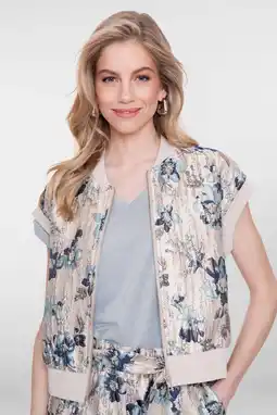 Wehkamp Geisha gebloemde jack blauw aanbieding