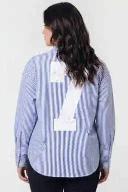 Wehkamp Colourful Rebel Curve gestreepte blouse blauw aanbieding