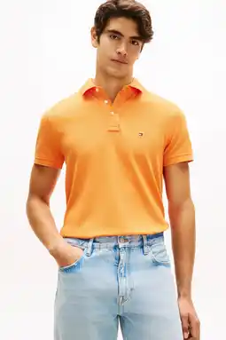 Wehkamp Tommy Hilfiger slim polo oranje aanbieding