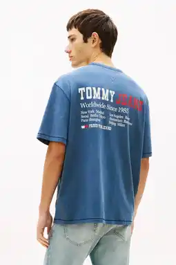 Wehkamp Tommy Jeans relaxed T-shirt met backprint donkerblauw aanbieding
