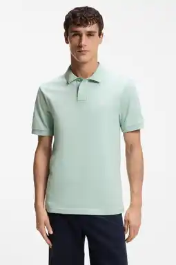 Wehkamp BOSS slim polo turquoise aanbieding