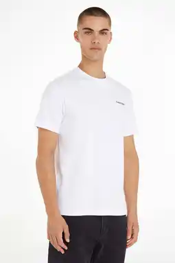 Wehkamp Calvin Klein regular fit T-shirt met katoen bright white aanbieding