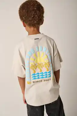 Wehkamp Tumble 'n Dry T-shirt met backprint beige aanbieding