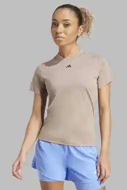Wehkamp adidas Performance sportshirt lichtbruin aanbieding