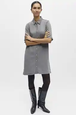 Wehkamp OBJECT denim blousejurk grey denim aanbieding
