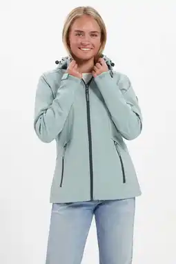 Wehkamp Kjelvik softshell jas Cleo lichtblauw aanbieding