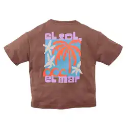 Wehkamp Z8 mini T-shirt Dez met backprint bruin aanbieding