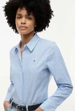 Wehkamp Tommy Hilfiger gestreepte blouse blauw aanbieding