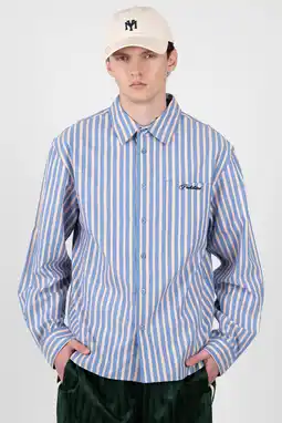 Wehkamp Prohibited regular gestreept casual overhemd blauw aanbieding