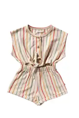 Wehkamp Your Wishes gestreepte playsuit ecru aanbieding
