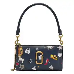 Wehkamp Marc Jacobs leren schoudertas The Pochette blauw aanbieding