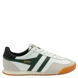 Wehkamp Gola Europa leren sneakers wit/donkergroen aanbieding