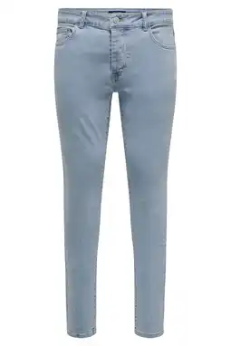 Wehkamp ONLY & SONS ONSWARP skinny jeans light blue denim aanbieding