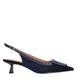 Wehkamp Bibi Lou Bonnie 55 suède slingback pumps donkerblauw aanbieding