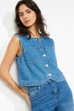 Wehkamp LOLALIZA denim gilet medium blue denim aanbieding