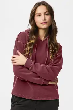 Wehkamp PIECES hoodie PCCHILLI donkerrood aanbieding
