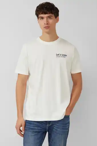 Wehkamp s.Oliver regular T-shirt ecru aanbieding