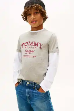 Wehkamp Tommy Hilfiger T-shirt grijs aanbieding