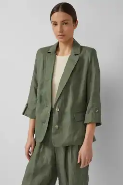 Wehkamp s.Oliver regular blazer met linnen aanbieding