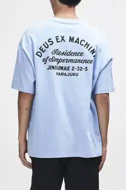Wehkamp Deus Ex Machina regular T-shirt met backprint lichtblauw aanbieding