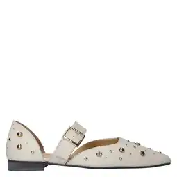 Wehkamp Babouche G-Ally-1 suède loafers met studs ecru aanbieding