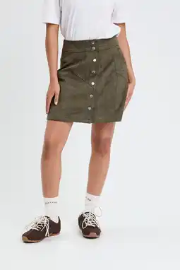 Wehkamp Cache Cache suede korte rok kaki aanbieding