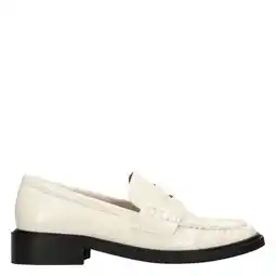 Wehkamp POSH by Poelman Bella lakleren loafers met blokhak wit aanbieding