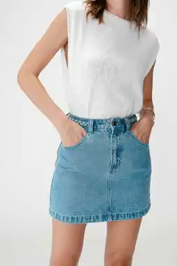 Wehkamp Grace & Mila spijkerrok light blue denim aanbieding