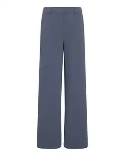 Wehkamp MSCH Copenhagen wide leg regularwaist broek grijsblauw aanbieding