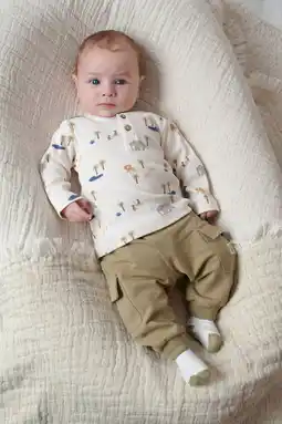 Wehkamp Feetje longsleeve Safari Savage ecru/groen aanbieding