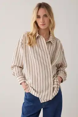 Wehkamp Summum gestreepte blouse beige aanbieding