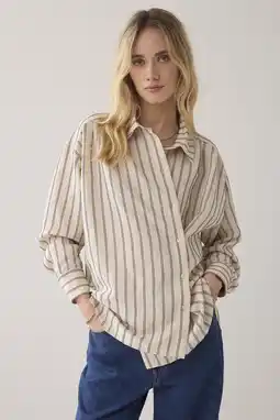Wehkamp Summum gestreepte blouse beige aanbieding