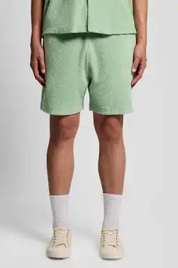 Wehkamp Lyle & Scott slim casual short groen aanbieding