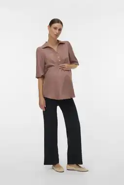 Wehkamp MAMALICIOUS relaxed regularwaist zwangerschaps casual broek zwart aanbieding