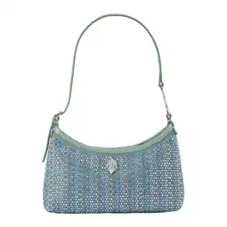 Wehkamp Kurt Geiger denim schoudertas Fabric Kurt Mini met strass blauw aanbieding