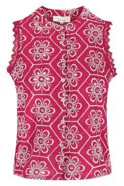 Wehkamp LOLALIZA gebloemde blouse broderie roze aanbieding