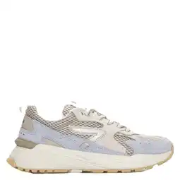 Wehkamp HUB Grid sneakers beige/lichtblauw aanbieding