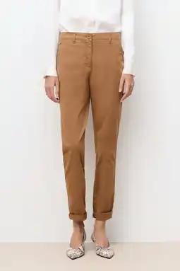 Wehkamp Caroll straight regularwaist chino camel aanbieding