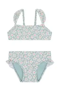 Wehkamp Swim Essentials bikini met bloemenprint lichtblauw aanbieding