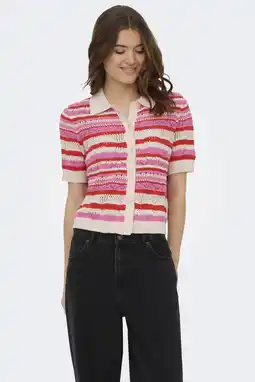 Wehkamp ONLY gestreepte vest multi gebreid aanbieding