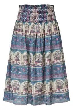 Wehkamp Lollys Laundry midi rok blauw aanbieding