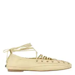 Wehkamp BRONX Ser-ajaa leren ballerina's lichtgeel aanbieding