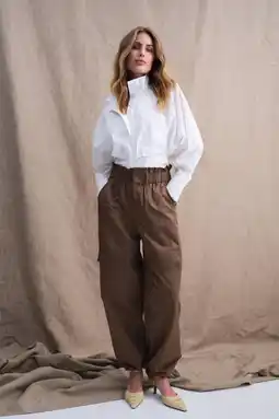 Wehkamp Gossia highwaist broek donkergroen aanbieding