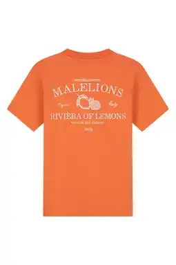 Wehkamp Malelions regular T-shirt met backprint oranje aanbieding